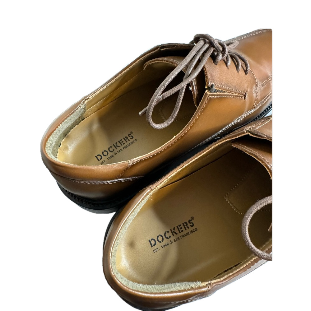 Dockers Men's Perspective Oxford Dress Shoes Tan Leather Size 9.5 M - Picture 11 of 16